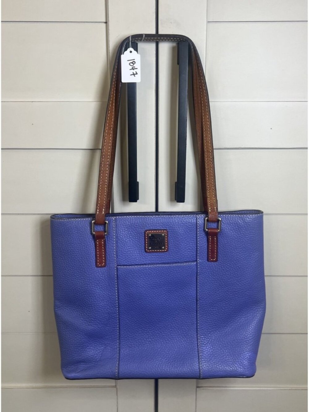 Dooney & Bourke Lexington Tote Purple Pebbled Grain Leather Shoulder Bag Classic
